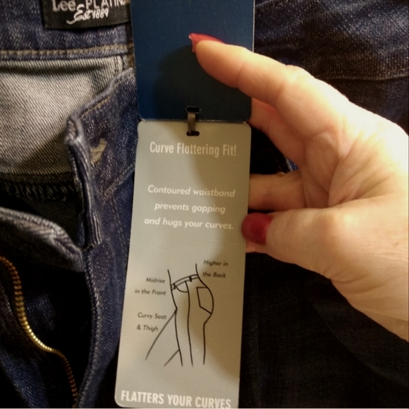 Lee Platinum Blue Jeans Boot Cut 16W Petite - Picture 7 of 16